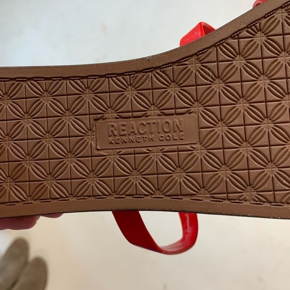 Women's Red Strappy Sandals - Picture 5 of 11